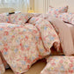 Dreamy Pink Rose Cotton Brushed Bedding Set(4PCS) - image 2