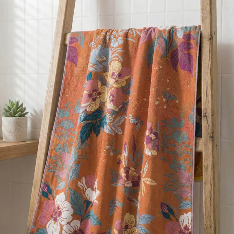 Peach Blossom Cotton Gauze Bath Towel - image 2