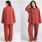 Plus Size Eastern-Inspired Butterfly Cotton Pajama Set - image 3