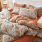 Orange Floral Cotton Double Gauze Bedding - image 5