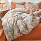 Orange Floral Cotton Double Gauze Bedding - image 2