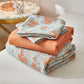 Orange Floral Cotton Double Gauze Bedding - image 6