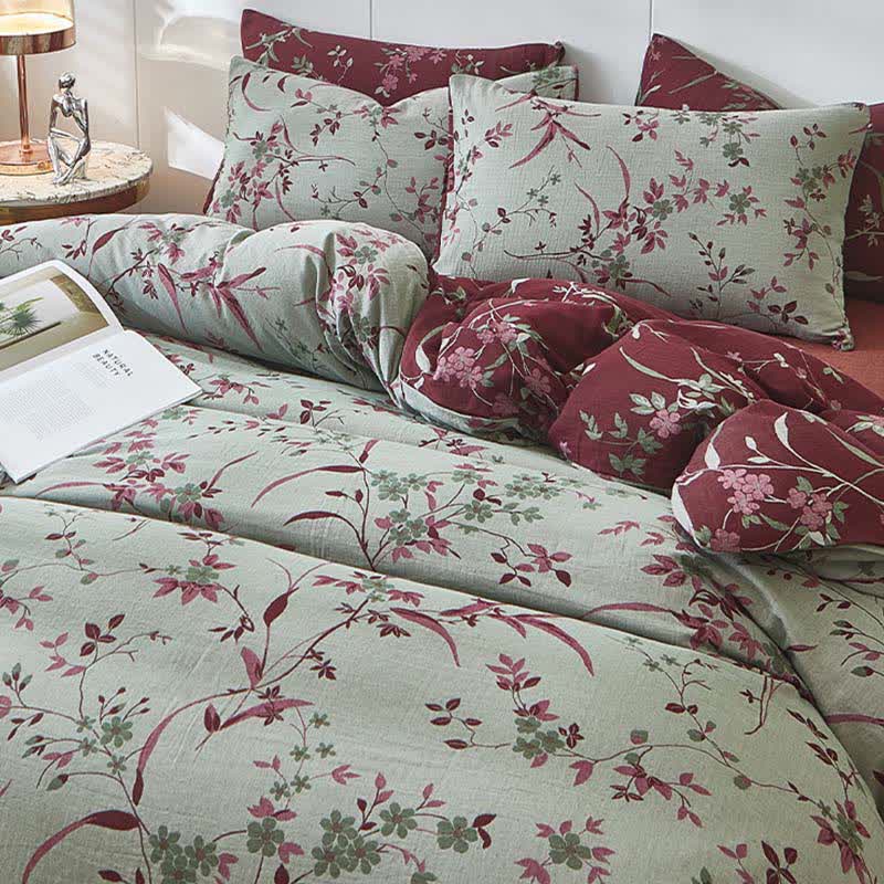 Branch & Floral Cotton Double Gauze Bedding - image 2