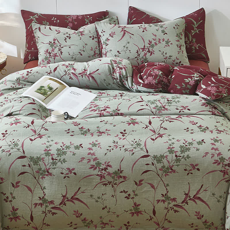 Branch & Floral Cotton Double Gauze Bedding - image 1