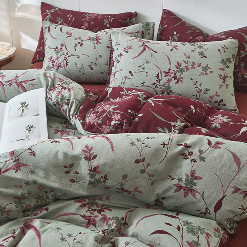 Branch & Floral Cotton Double Gauze Bedding - image 3