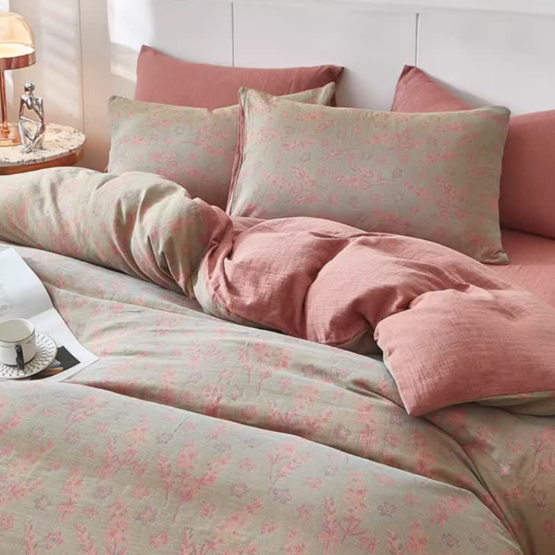 Lavender & Floral Cotton Double Gauze Bedding - image 8