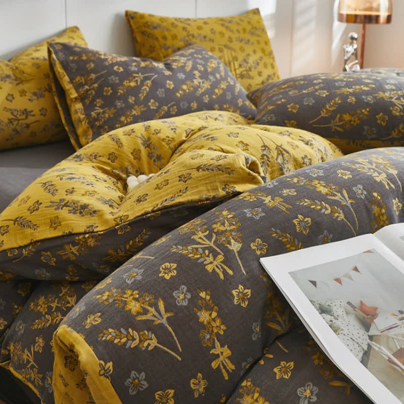 Lavender & Floral Cotton Double Gauze Bedding - image 3