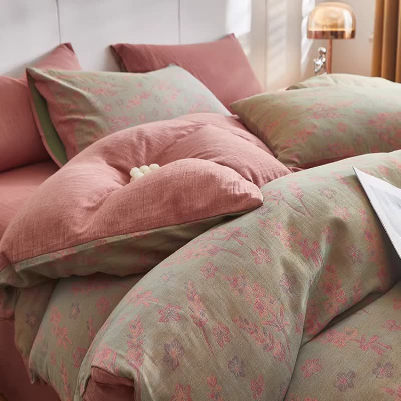 Lavender & Floral Cotton Double Gauze Bedding - image 7