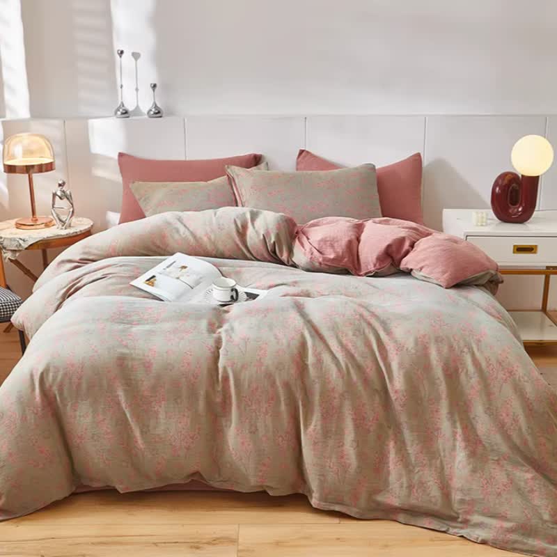 Lavender & Floral Cotton Double Gauze Bedding - image 5