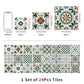 Green & White Peel and Stick Wall Sticker (24PCS) - image 13