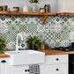 Green & White Peel and Stick Wall Sticker (24PCS) - image 3