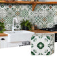 Green & White Peel and Stick Wall Sticker (24PCS) - image 6