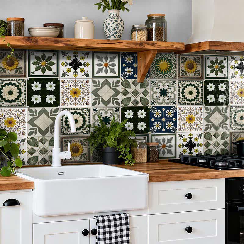 Sun & Floral Peel and Stick Wall Sticker (24PCS) - image 2