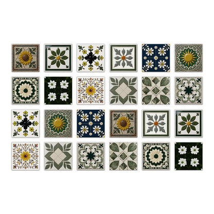 Sun & Floral Peel and Stick Wall Sticker (24PCS) - 7.87" x 7.87" - image 8