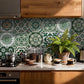 Boho Green Peel and Stick Wall Sticker (24PCS) - image 1