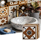 Brown Geometric Peel and Stick Wall Sticker (24PCS) - image 6