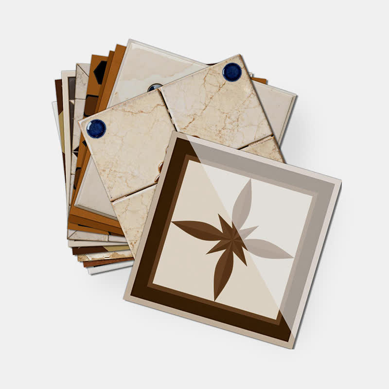 Brown Geometric Peel and Stick Wall Sticker (24PCS) - image 12