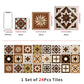 Brown Geometric Peel and Stick Wall Sticker (24PCS) - image 9