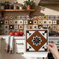Brown Geometric Peel and Stick Wall Sticker (24PCS) - image 0