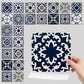 Retro Blue Peel and Stick Wall Sticker (24PCS) - image 7