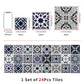 Retro Blue Peel and Stick Wall Sticker (24PCS) - image 10