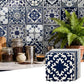 Retro Blue Peel and Stick Wall Sticker (24PCS) - image 6