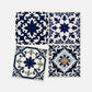 Retro Blue Peel and Stick Wall Sticker (24PCS) - image 11