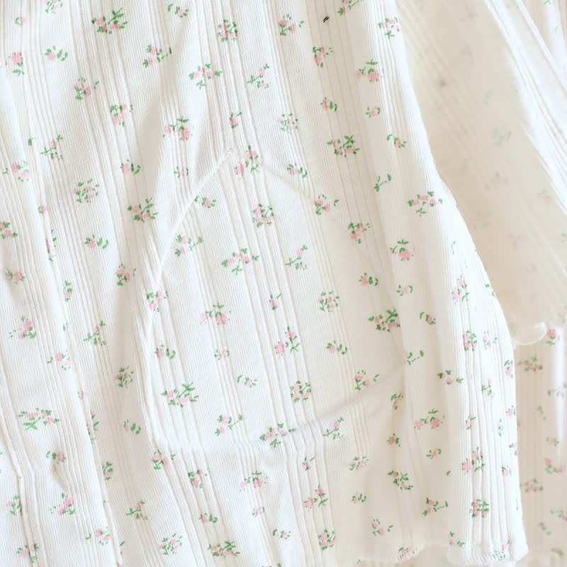 Pastoral Floral Cotton Jacquard Pajama Set - image 17