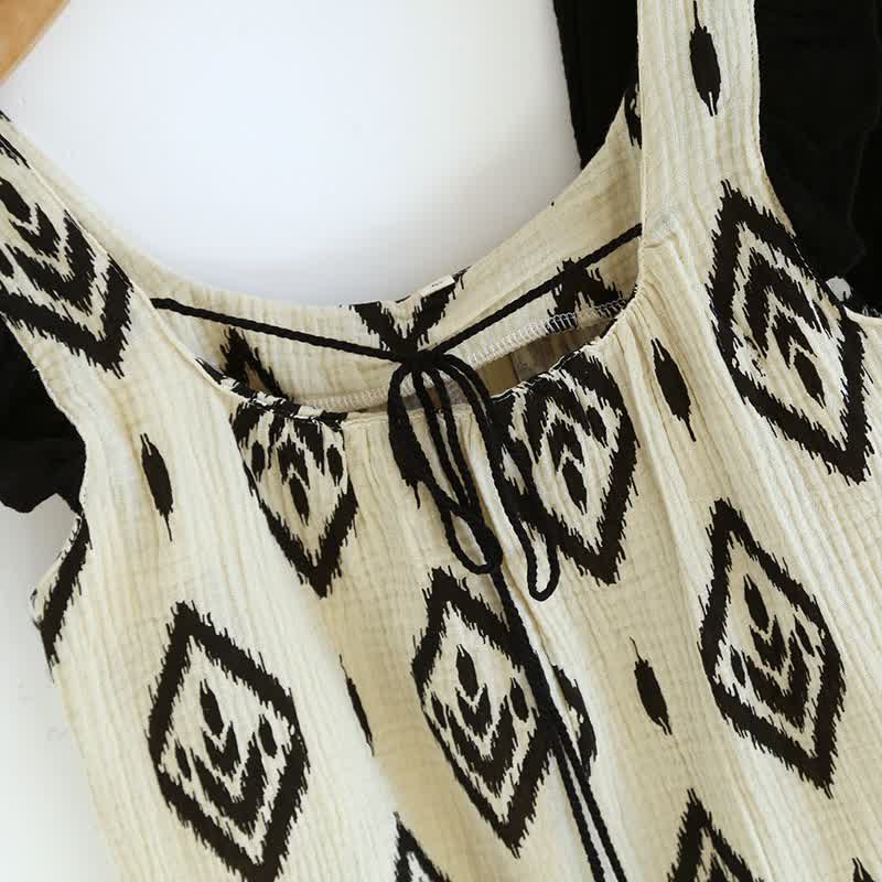 Boho Cotton Gauze Flutter Sleeve Pajama Set - image 4