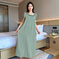 Plus Size Minimalist Cotton Ruffle Sleeveless Nightgown - Green - 5XL - image 24