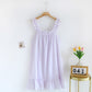 Cotton Ruffle Gingham Cami Nightgown - Purple - XL - image 10