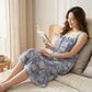 Cottage Butterfly Floral Cotton Sleeveless Nightgown - image 1