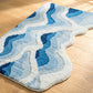 3D Coastal Wave Flocked Rug - image 3