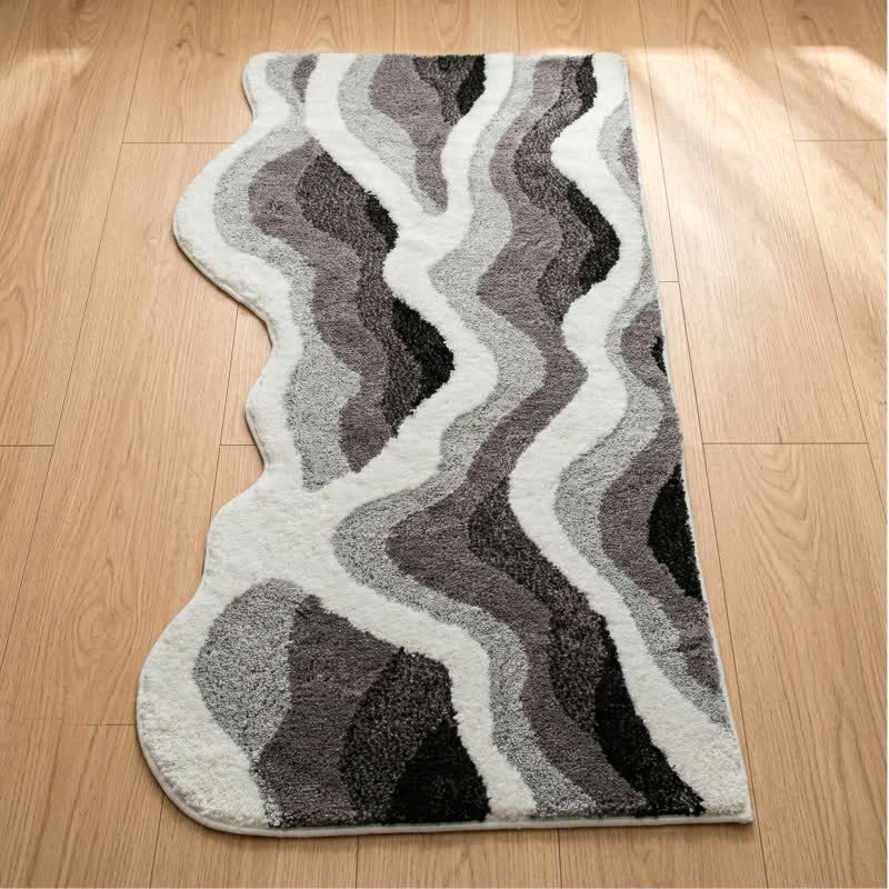 3D Coastal Wave Flocked Rug - image 7