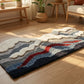 Abstract Wave Shaped Flocked Rug - image 7