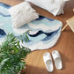 Ocean-Inspired Wave Shaped Flocked Rug - image 3