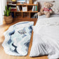 Ocean-Inspired Wave Shaped Flocked Rug - image 1