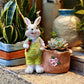 Resin Bunny Garden Succulent Planter Pot - image 14