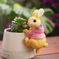 Whimsical Resin Bunny Pot Climbers Set - image 10