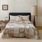 Patchwork Style Heart Cotton Gauze Quilt Blanket - Coffee - Queen - image 8