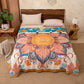 Retro Style Floral Cotton Blanket - image 4