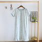 Rustic Mushroom & Bunny Cotton Nightgown - Green - XL - image 9