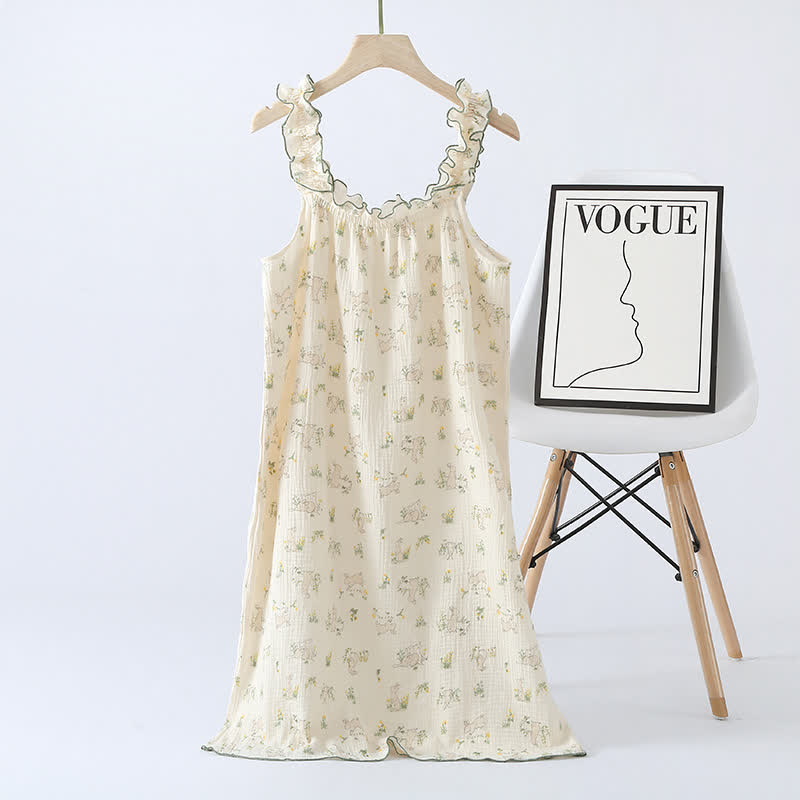 Cotton Ruffle Bunny Cami Nightgown - image 2