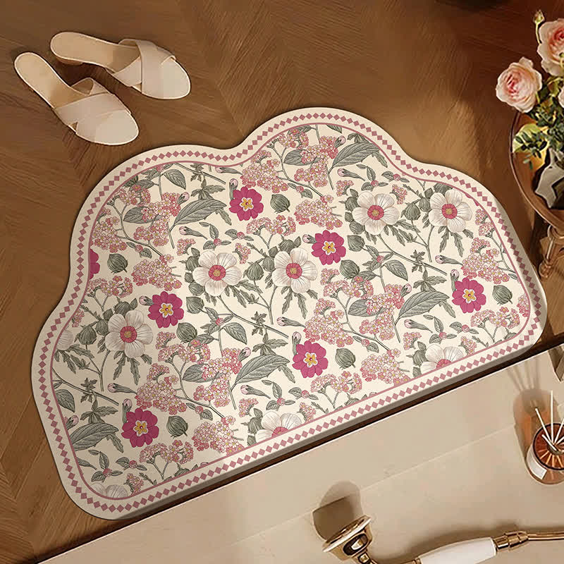 Ownkoti Vintage Floral Diatom Mud Bath Mat - image 3