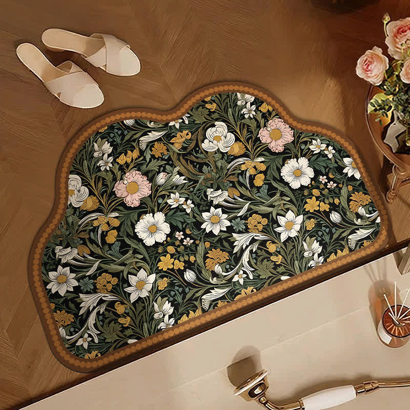 Art Inspired Floral Diatom Mud Bath Mat - image 3