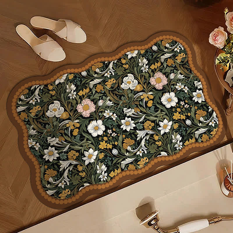 Art Inspired Floral Diatom Mud Bath Mat - image 1