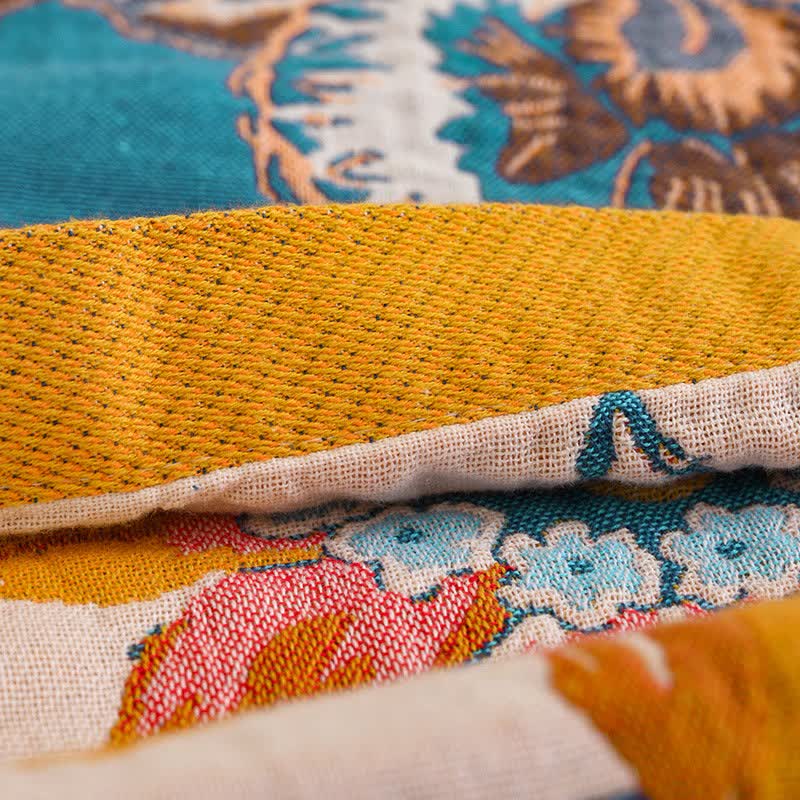 Blooming Floral Pure Cotton Quilt Blanket - image 7