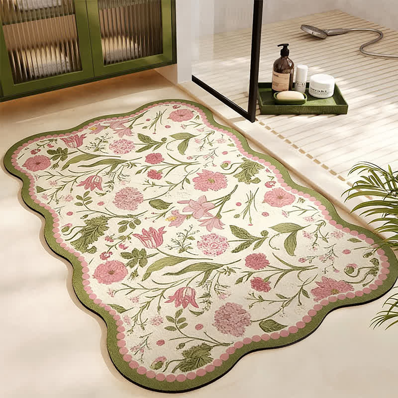 Petite Style Floral Absorbent Door Mat - Rectangle - 23" x 35" - image 0