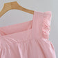 Gingham Flutter Sleeve Cotton Nightgown - image 4