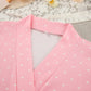 Heart Print Ruffle Knit Pajama Robe - image 10